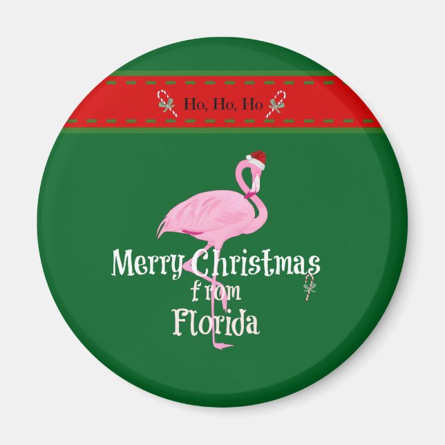 Imán Feliz Navidad desde Florida (Frente)