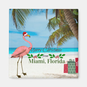 Imán Feliz Navidad desde Miami, FL