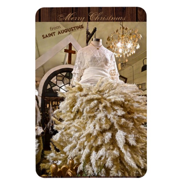 Imán Feliz Navidad desde San Agustín Florida (Vertical)