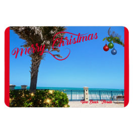 Imán Feliz Navidad desde Vero Beach Florida Oceanfront