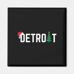 Imán Feliz Navidad Detroit Felices Fiestas Michigan Sa