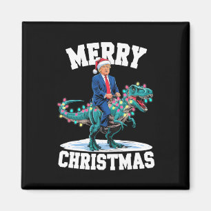 Imán Feliz Navidad Dino Donald Trump Dinosaur T-rex X