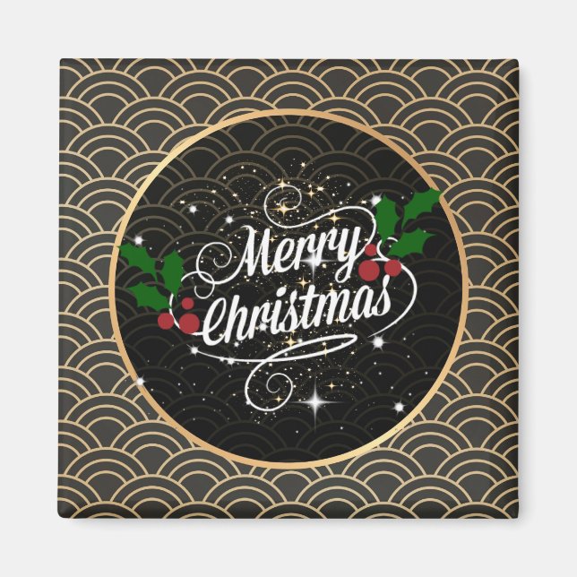 Imán Feliz Navidad, diseño popular (Frente)