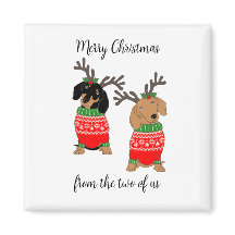 Feliz Navidad Dos Decorados Dachshunds