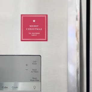 Imán Feliz Navidad Elegante Moda elegante Meander grieg