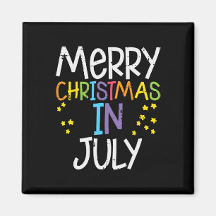 Imán Feliz Navidad En Julio Estrellas Nochebuena De Ver
