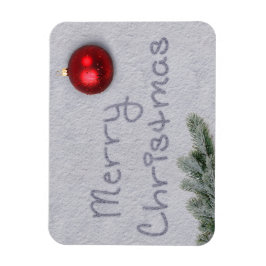 Imán Feliz Navidad escrito en la Nieve