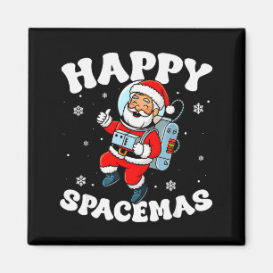 Imán Feliz Navidad Espacemas Astronauta Santa Sombrero