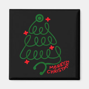 Imán Feliz Navidad Estetoscopio Enfermera Cna Navidad F