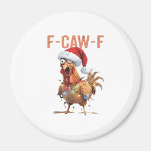 Imán Feliz Navidad F Caw F Diseño Retro Cool