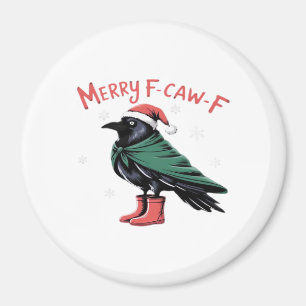 Imán Feliz Navidad F Caw F Estilo Clásico Vintage