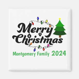 Imán Feliz Navidad Familia Personalizada