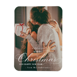 Imán Feliz Navidad Feliz Año Nuevo Personalizado Clás