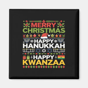 Imán Feliz Navidad Feliz Hanukkah Feliz Kwanzaa 12