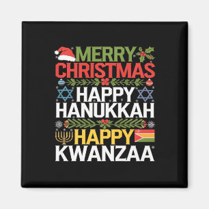 Imán Feliz Navidad Feliz Hanukkah Feliz Kwanzaa 13
