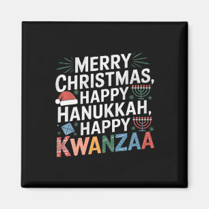Imán Feliz Navidad Feliz Hanukkah Feliz Kwanzaa 14