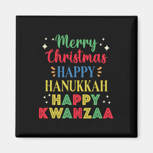 Imán Feliz Navidad Feliz Hanukkah Feliz Kwanzaa 15