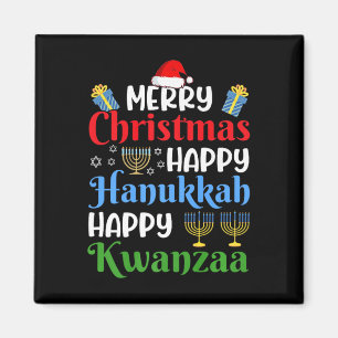 Imán Feliz Navidad Feliz Hanukkah Feliz Kwanzaa 18