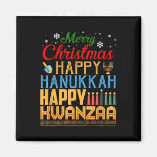 Imán Feliz Navidad Feliz Hanukkah Feliz Kwanzaa 19