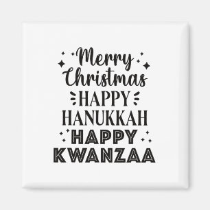 Imán Feliz Navidad Feliz Hanukkah Feliz Kwanzaa 5