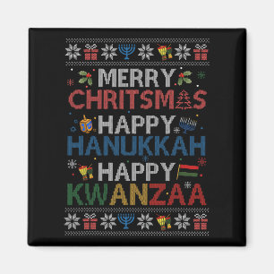 Imán Feliz Navidad Feliz Hanukkah Feliz Kwanzaa 6