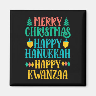 Imán Feliz Navidad Feliz Hanukkah Feliz Kwanzaa 7