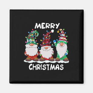 Imán Feliz Navidad Gnomes Navidad Familiares Hombres Mu