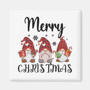 Imán Feliz Navidad Gnomies Gnomos de Navidad 