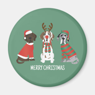 Imán Feliz Navidad Grandes perros daneses