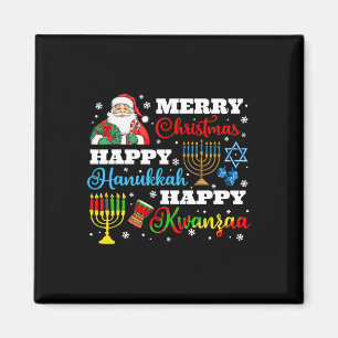 Imán Feliz Navidad Hanukkah Kwanzaa Festividad judía af