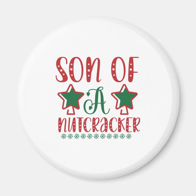 Imán Feliz Navidad Hijo De Un Nutcracker (Frente)