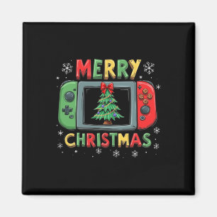 Imán Feliz Navidad Hombres Jóvenes Jugadores de Juegos 