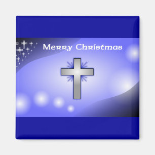 Imán Feliz Navidad Ice Blue Gslow Cross