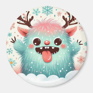 Imán Feliz Navidad lindo monstruo de tontería