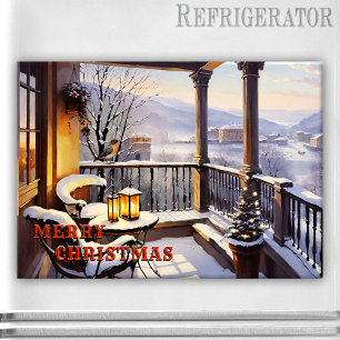 Imán Feliz Navidad Magnate italiano de balcón