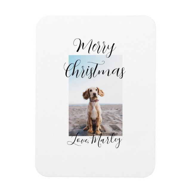 Imán Feliz Navidad mascota perro gato foto regalos de v (Vertical)