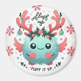 Imán Feliz Navidad, monstruo azul