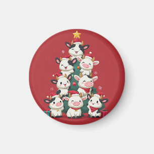 Imán Feliz Navidad Moo
