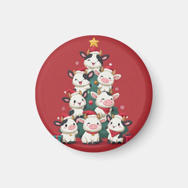 Imán Feliz Navidad Moo (Frente)