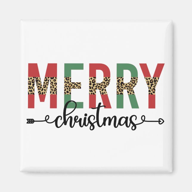 Imán Feliz Navidad Navidades de la familia Regalos de c (Frente)