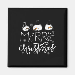 Imán Feliz Navidad, Navidades de nieve hombres navidad
