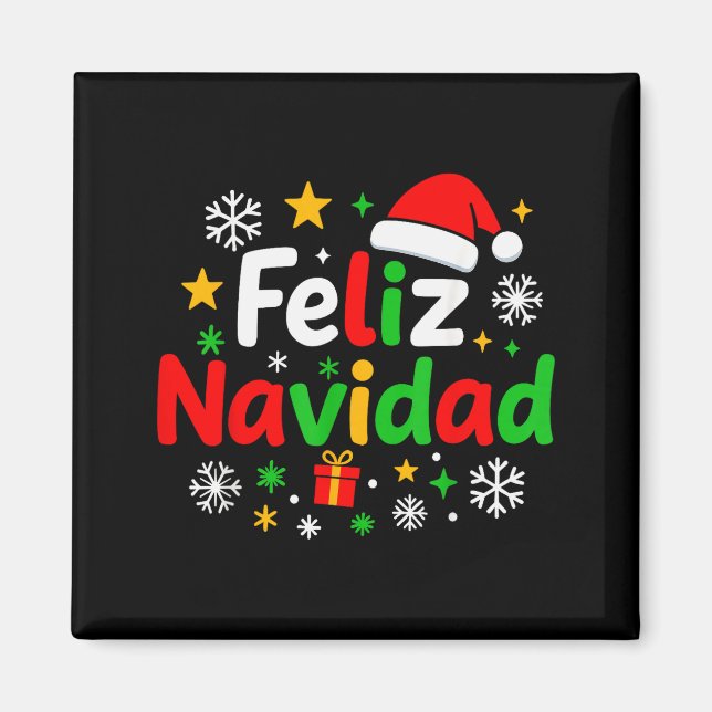 Imán Feliz Navidad Pajamas Shirt, Cute Spanish Mexican  (Frente)