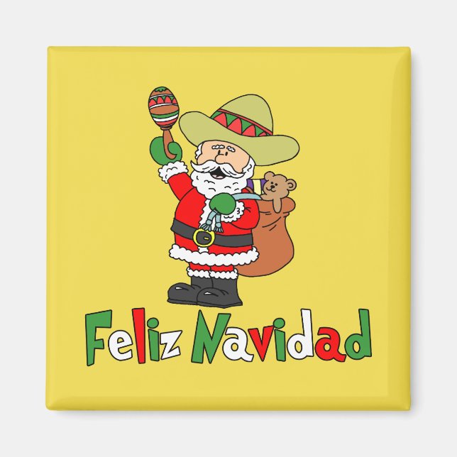 Imán Feliz Navidad Personalizado Santa (Frente)