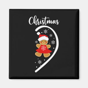 Imán Feliz Navidad Pijama de Navidad a juego Negro Cuel