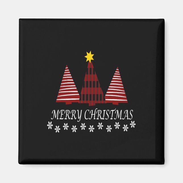 Imán Feliz Navidad Plage Tree Snowflake Navidad Navidad (Frente)