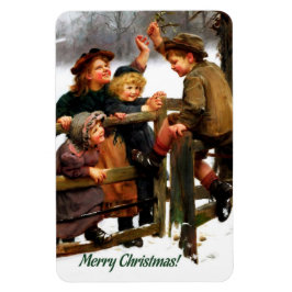 Imán Feliz Navidad. Regalo de Navidades de arte de époc