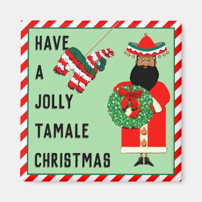 Imán Feliz Navidad, regalos de vacaciones en Magnet (Frente)