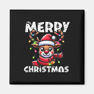 Imán Feliz Navidad Reindeer Navidad Familia Hombres Muj