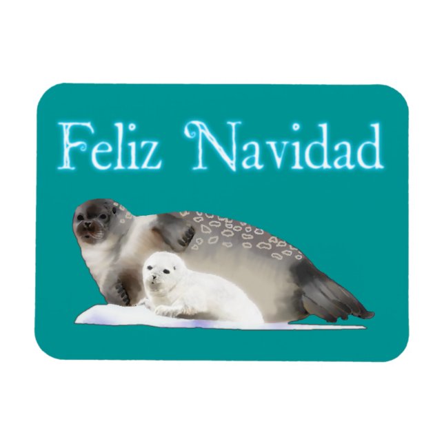Imán Feliz Navidad - Sello de anillo (Horizontal)