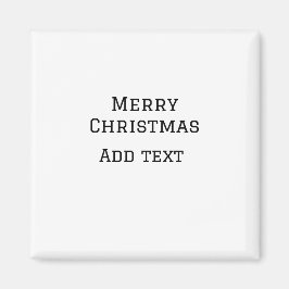 Imán Feliz Navidad simple añadir nombre mínimo para el 